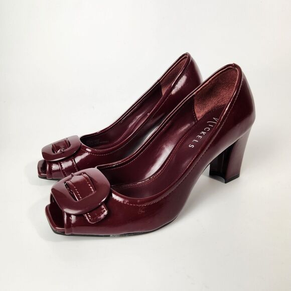 Old Money Heels Womens 6 Career Wear Open Toe Feminine Pin Up Rockabilly Retro - Picture 1 of 14